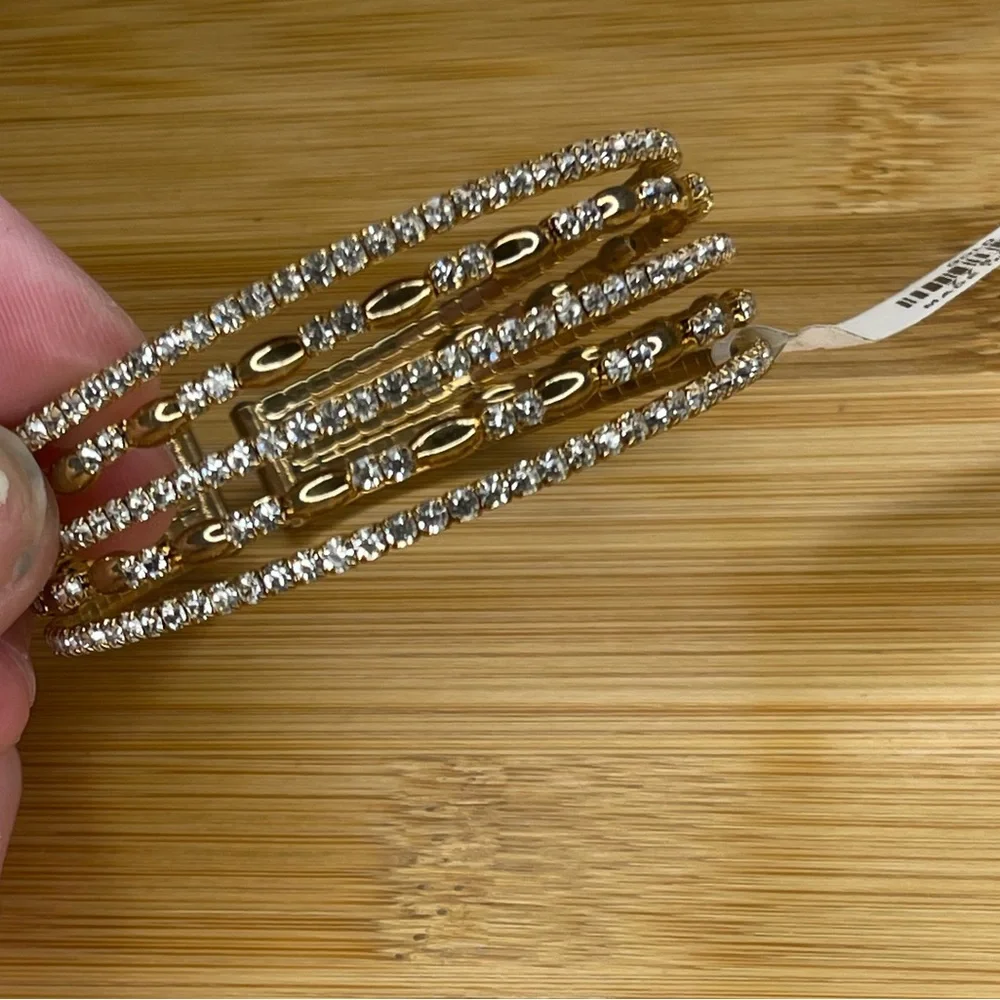 Elegant Gold and Silver Cuff Bracelet - Picture 8 of 12